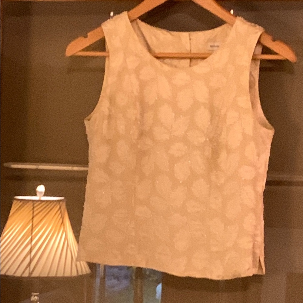 Banana Republic Tan Fitted Sleeveless Tank Top